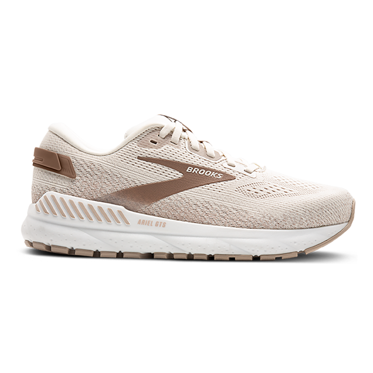 Brooks Ariel GTS 24 — Coconut - Chateau - Portabella — Size B — Width 8 — Detail View