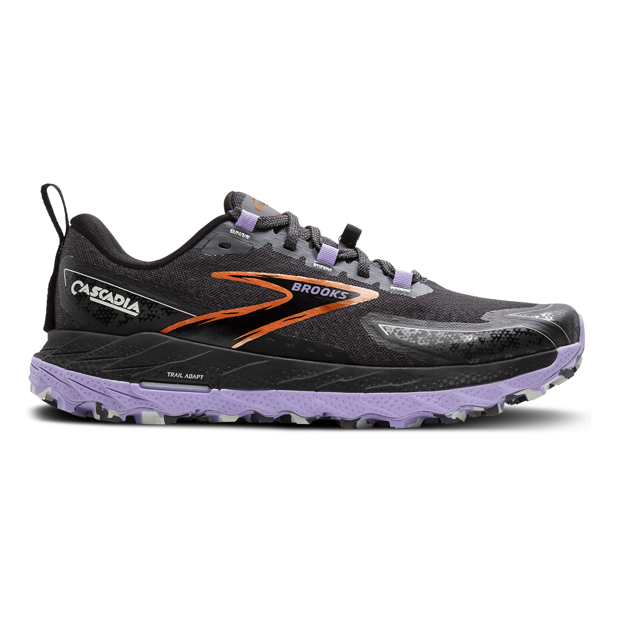 Brooks Cascadia 18 — Black - Blue Wash -  Flame — Size B — Width 7 — Alternate View 9
