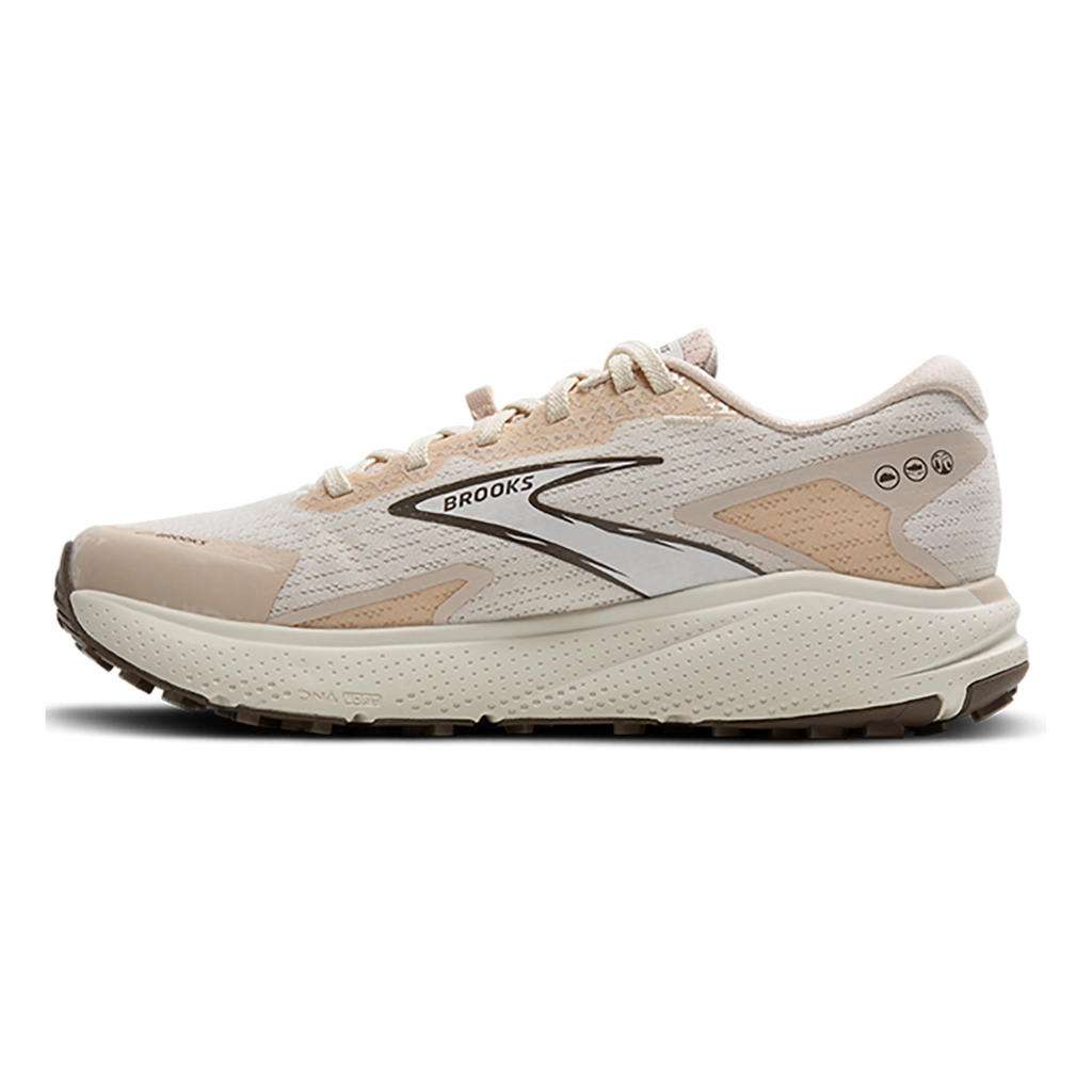 Brooks Divide 5 — Coconut - Almond Peach -  Falcon — Size B — Width 7 — Side View