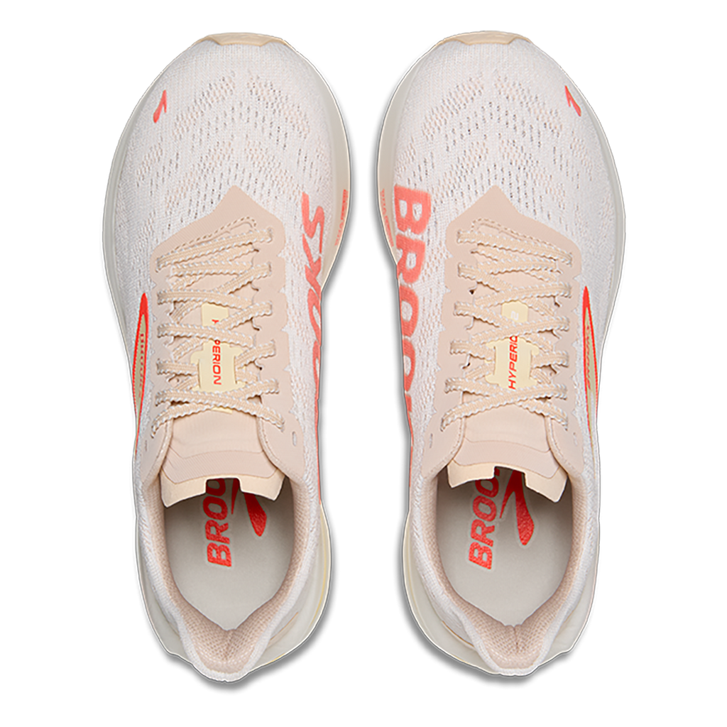 Brooks Hyperion 2 — White - Murmur - Sugar Plum — Size B — Width 7 — Back View