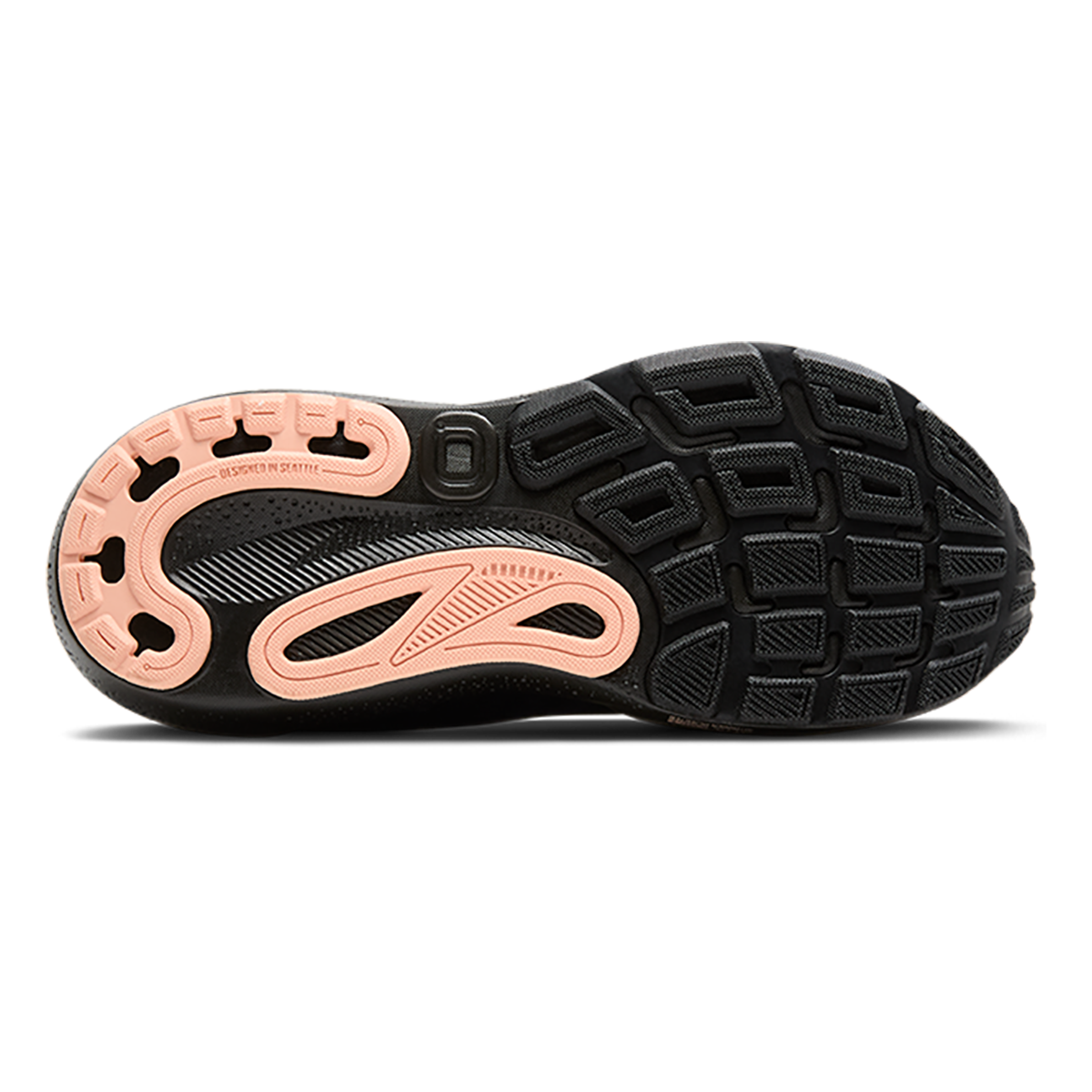 Brooks Adrenaline GTS 24 Black - Peacoat - Peach — Black - Peacoat - Peach — Size B — Width 5 — Top View