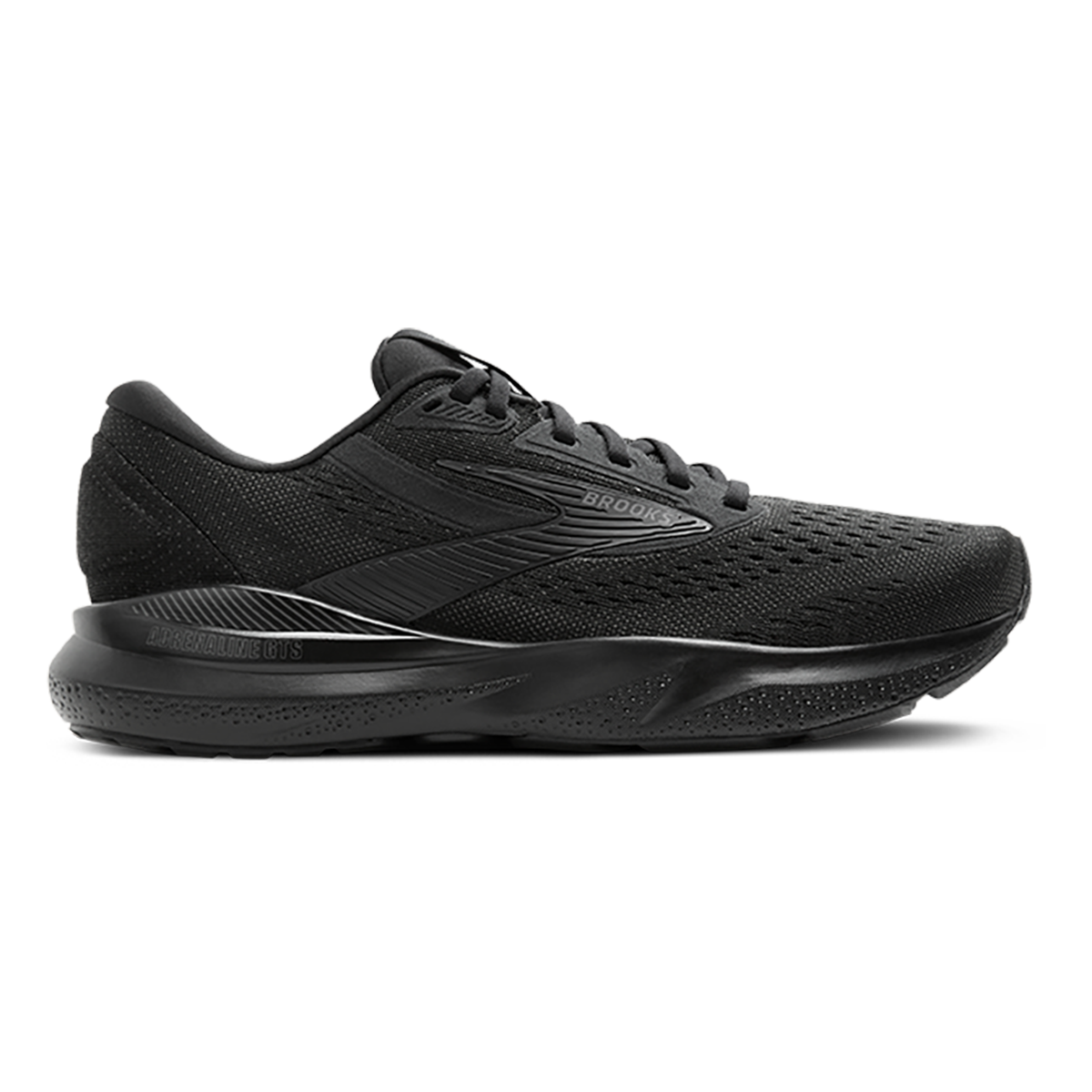 Brooks Adrenaline GTS 24 Black - Black - Ebony — Black - Black - Ebony — Size D — Width 7 — Front View