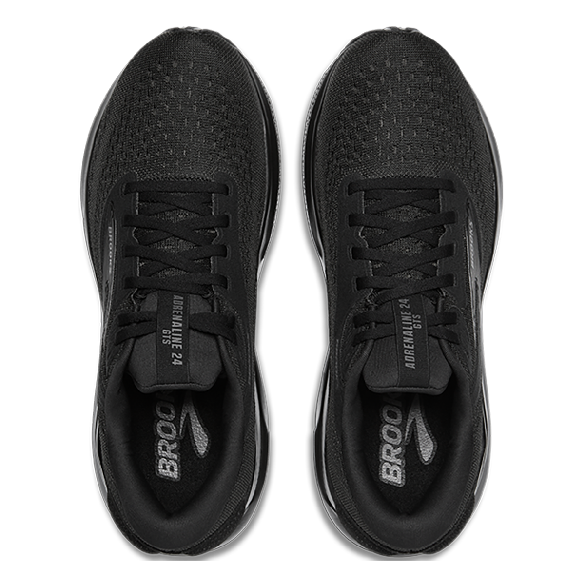 Brooks Adrenaline GTS 24 Black - Black - Ebony — Black - Black - Ebony — Size B — Width 5 — Back View