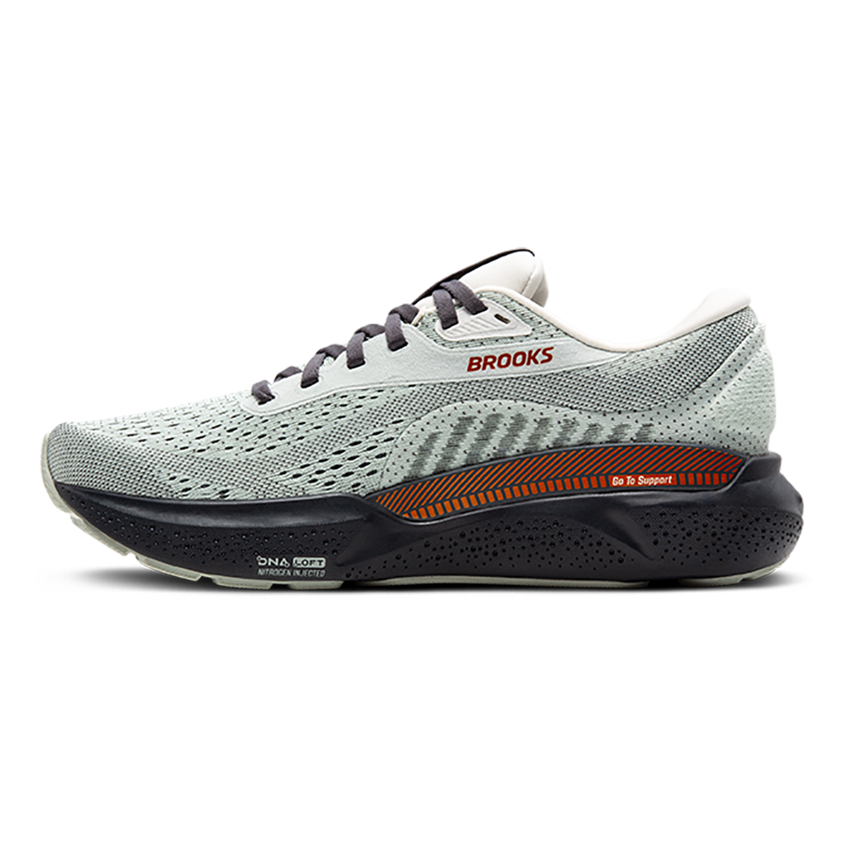 Brooks Adrenaline GTS 24 Mercury - Ebony - Copper — Mercury - Ebony - Copper — Size B — Width 5 — Side View