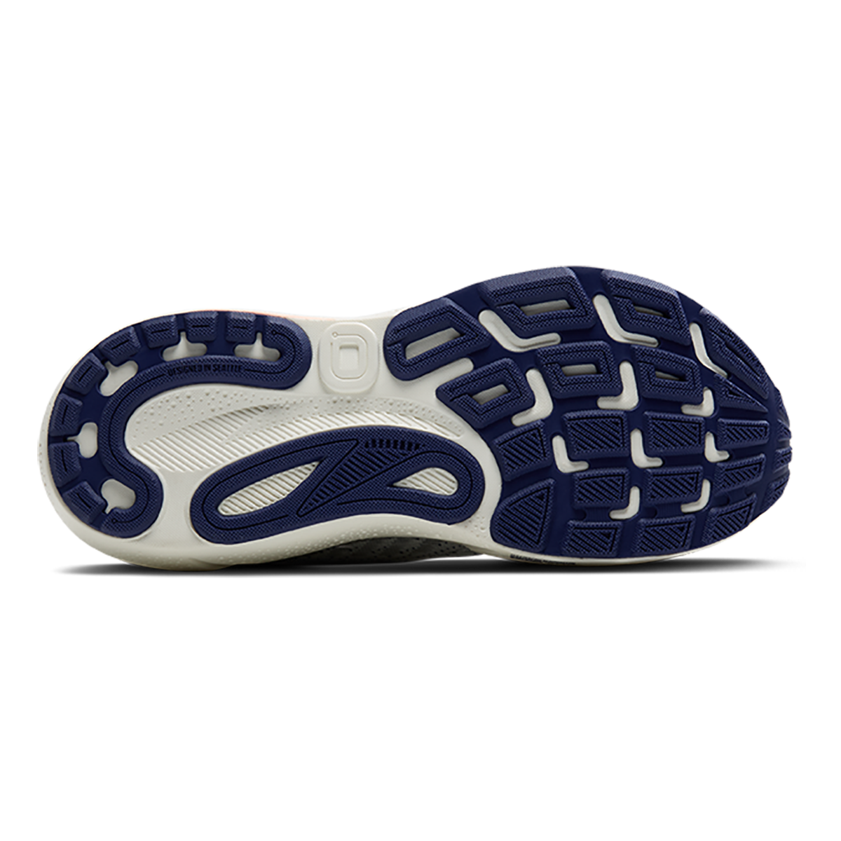 Brooks Adrenaline GTS 24 Grey - Blue Ribbon - Peach — Grey - Blue Ribbon - Peach — Size B — Width 5 — Top View