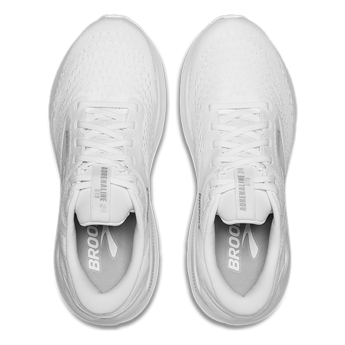 Brooks Adrenaline GTS 24 White - Oyster - Alloy — White - Oyster - Alloy — Size B — Width 5 — Back View
