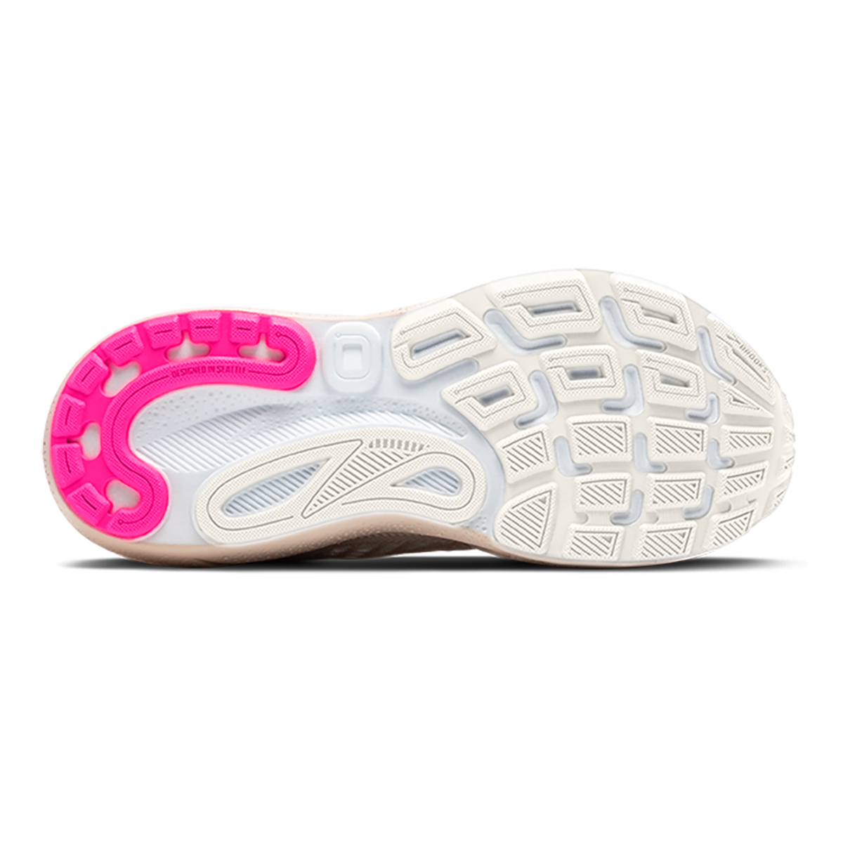 Brooks Adrenaline GTS 24 Chateau Grey - Coconut - Pink — Chateau Grey - Coconut - Pink — Size B — Width 5 — Top View