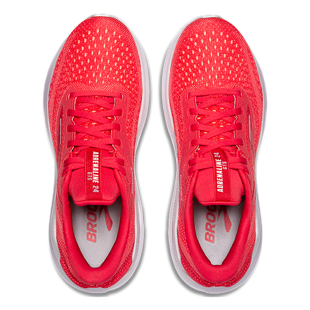 Brooks Adrenaline GTS 24 Cayenne - Thistle - White — Cayenne - Thistle - White — Size B — Width 5 — Back View