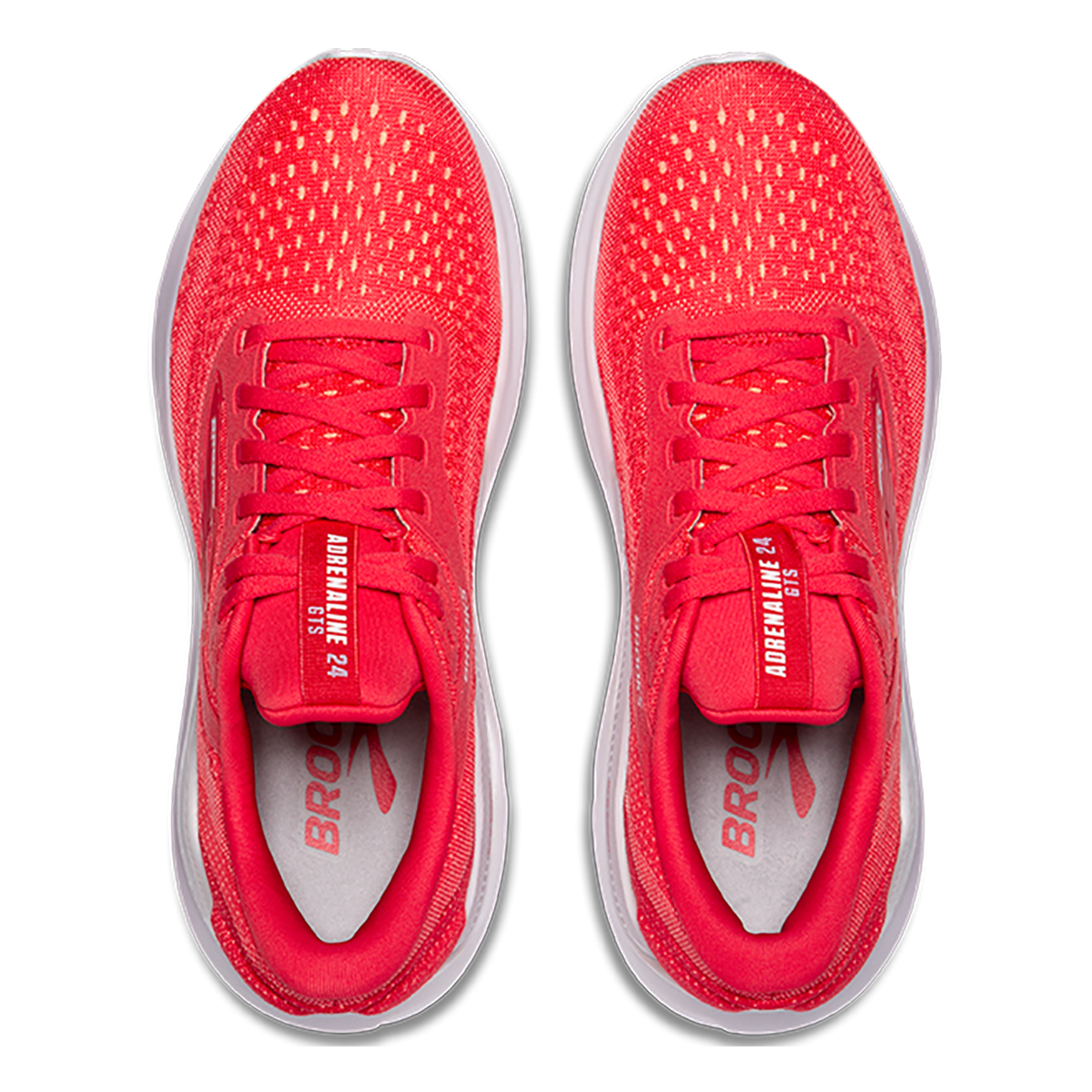 Brooks Adrenaline GTS 24 Cayenne - Thistle - White — Cayenne - Thistle - White — Size B — Width 5 — Back View