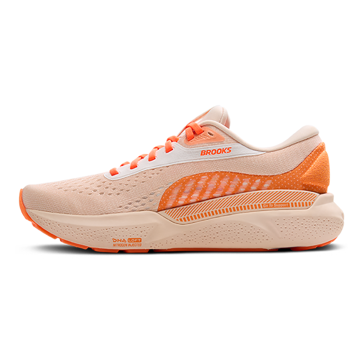 Brooks Adrenaline GTS 24 Pink - Nectarine - Orange — Pink - Nectarine - Orange — Size B — Width 5 — Side View