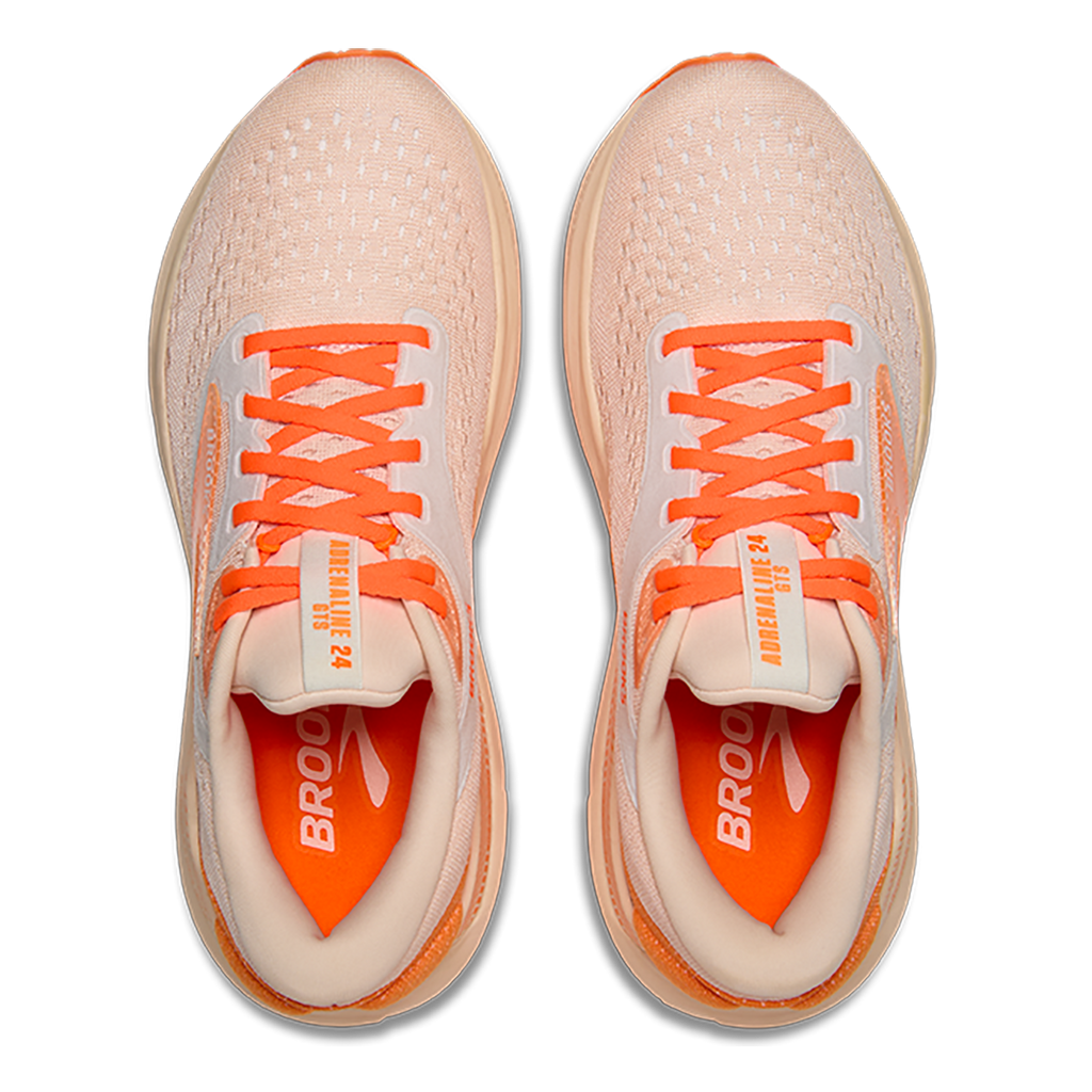 Brooks Adrenaline GTS 24 Pink - Nectarine - Orange — Pink - Nectarine - Orange — Size B — Width 5 — Back View