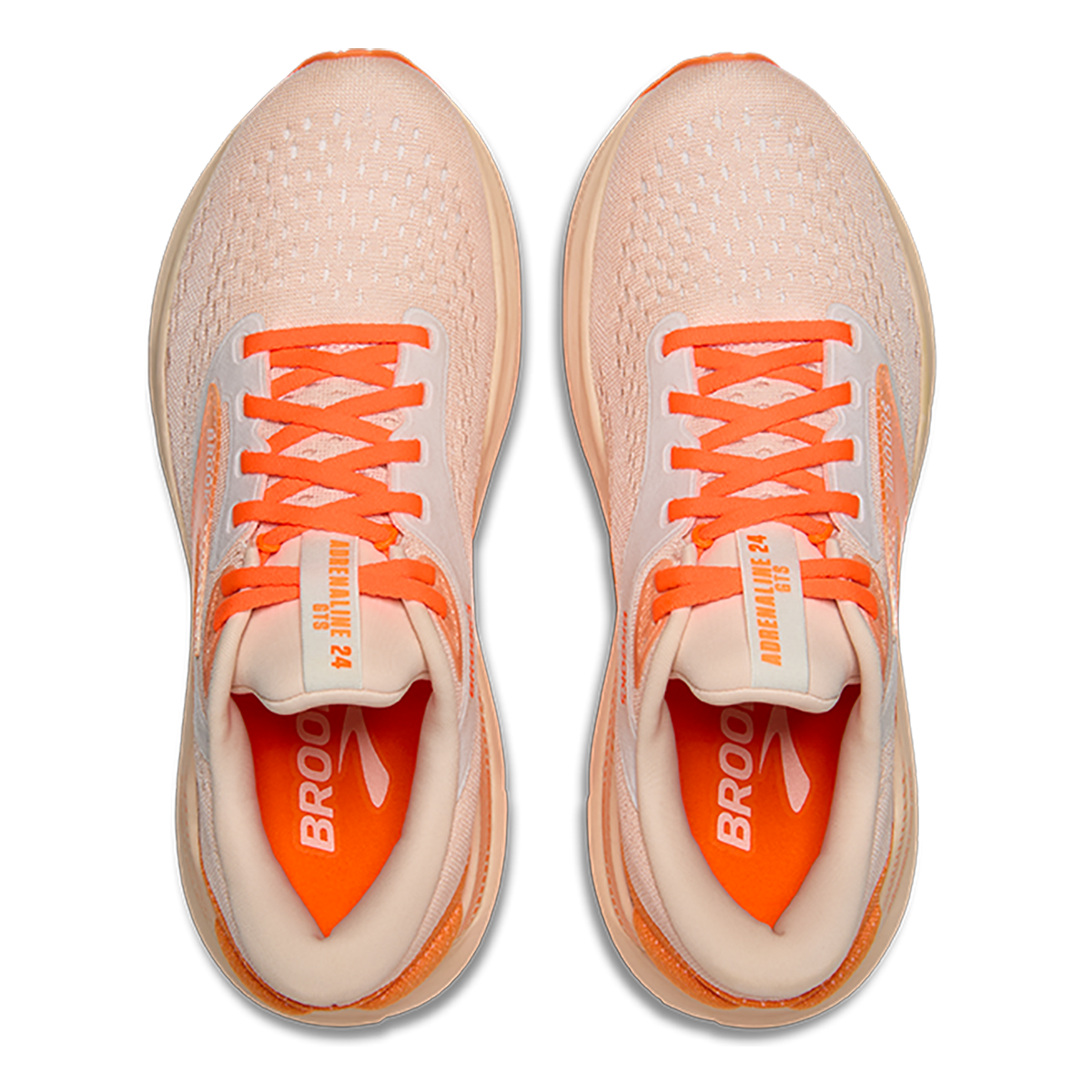 Brooks Adrenaline GTS 24 Pink - Nectarine - Orange — Pink - Nectarine - Orange — Size B — Width 5 — Back View