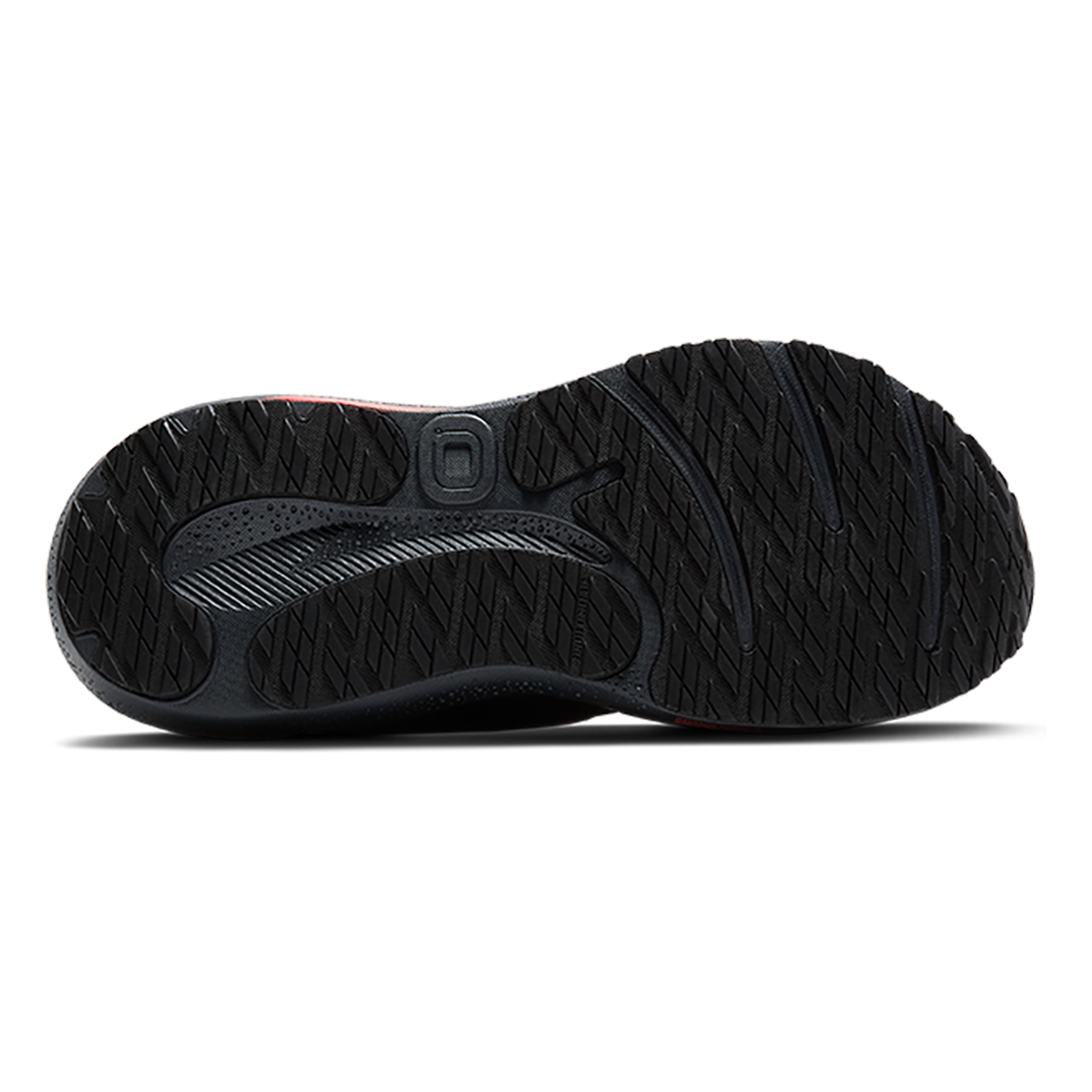 Brooks Adrenaline GTS 24 Weatherized — Black - Ebony - Hot Coral — Size B — Width 6.5 — Top View