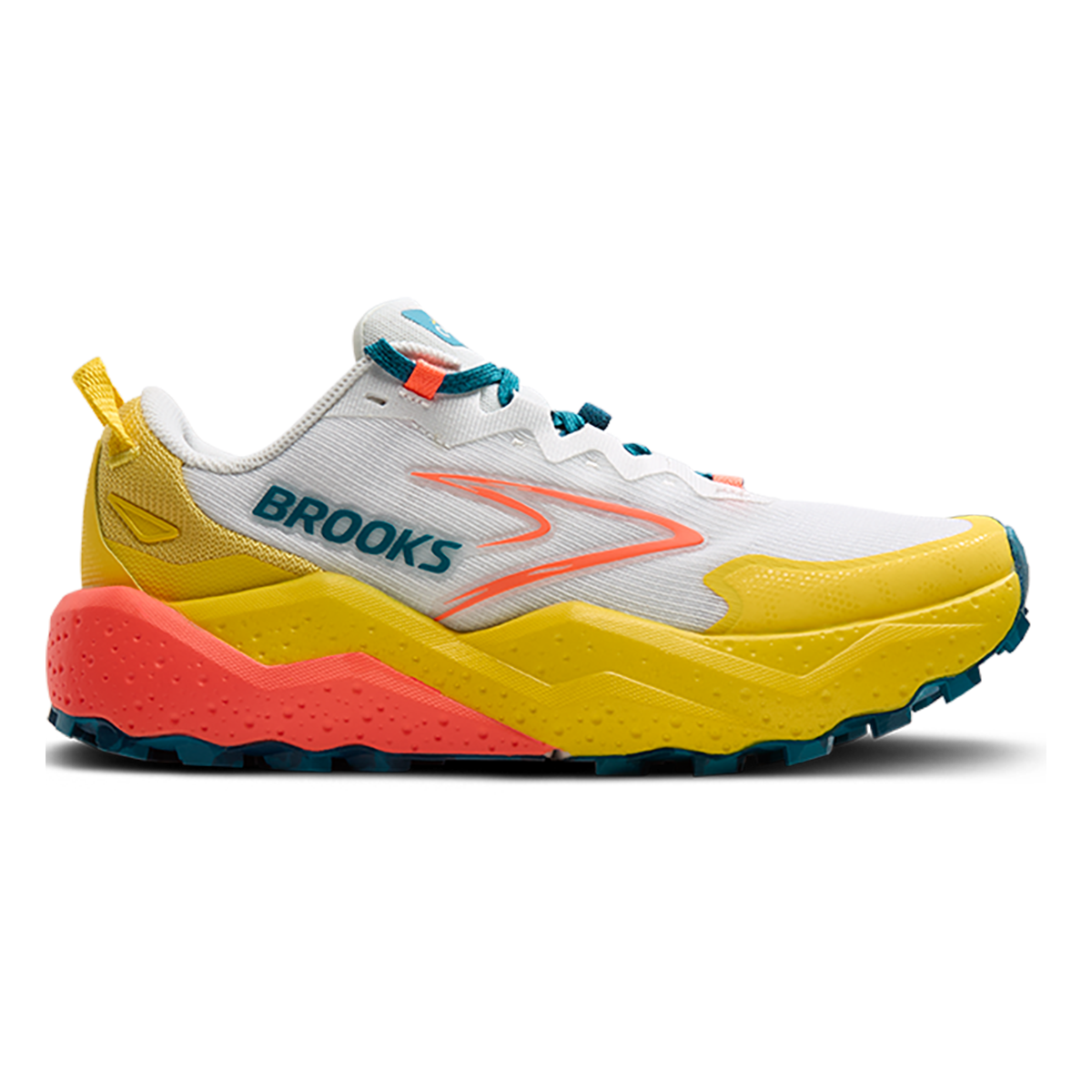 Brooks Caldera 8 — Bit of Blue - Quince - Flame — Size B — Width 7.5 — Alternate View 9