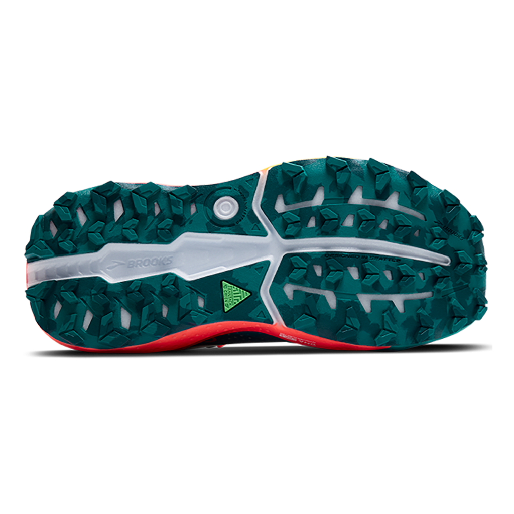 Brooks Caldera 8 — Bit of Blue - Quince - Flame — Size B — Width 7.5 — Alternate View 12