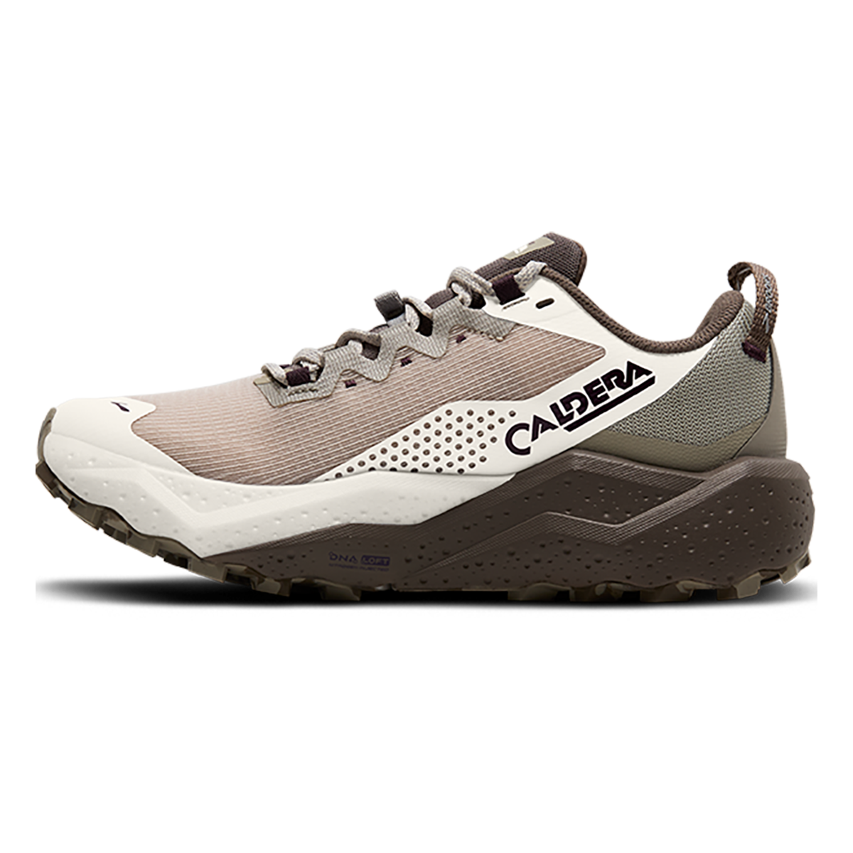 Brooks Caldera 8 — Bit of Blue - Quince - Flame — Size B — Width 7.5 — Lifestyle View