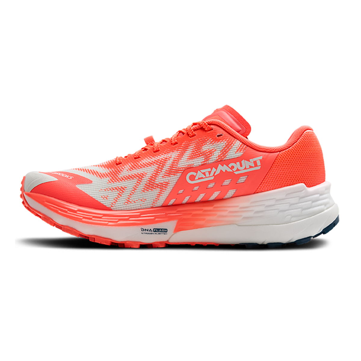 Brooks Catamount 4 — Bit of Blue - Flame - Legion Blue — Size B — Width 7 — Side View