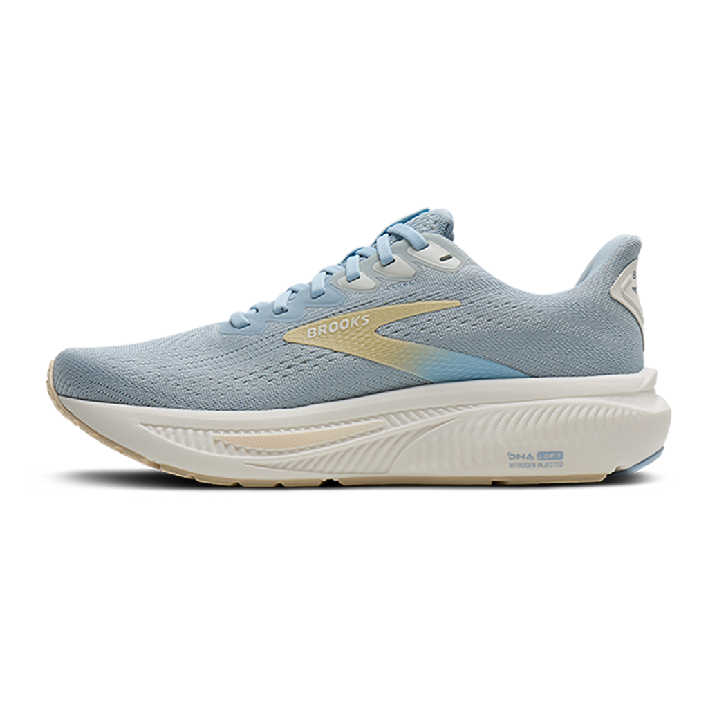 Brooks Ghost 17 — Blue Heron - White - Orange — Size B — Width 5 — Lifestyle View
