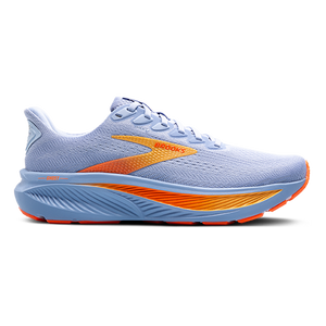 Brooks Ghost 17 — Blue Heron - White - Orange — Size B — Width 5 — Front View