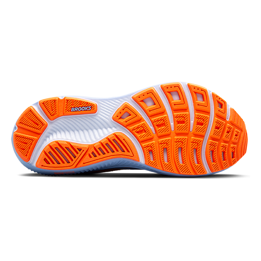 Brooks Ghost 17 — Blue Heron - White - Orange — Size B — Width 5 — Top View