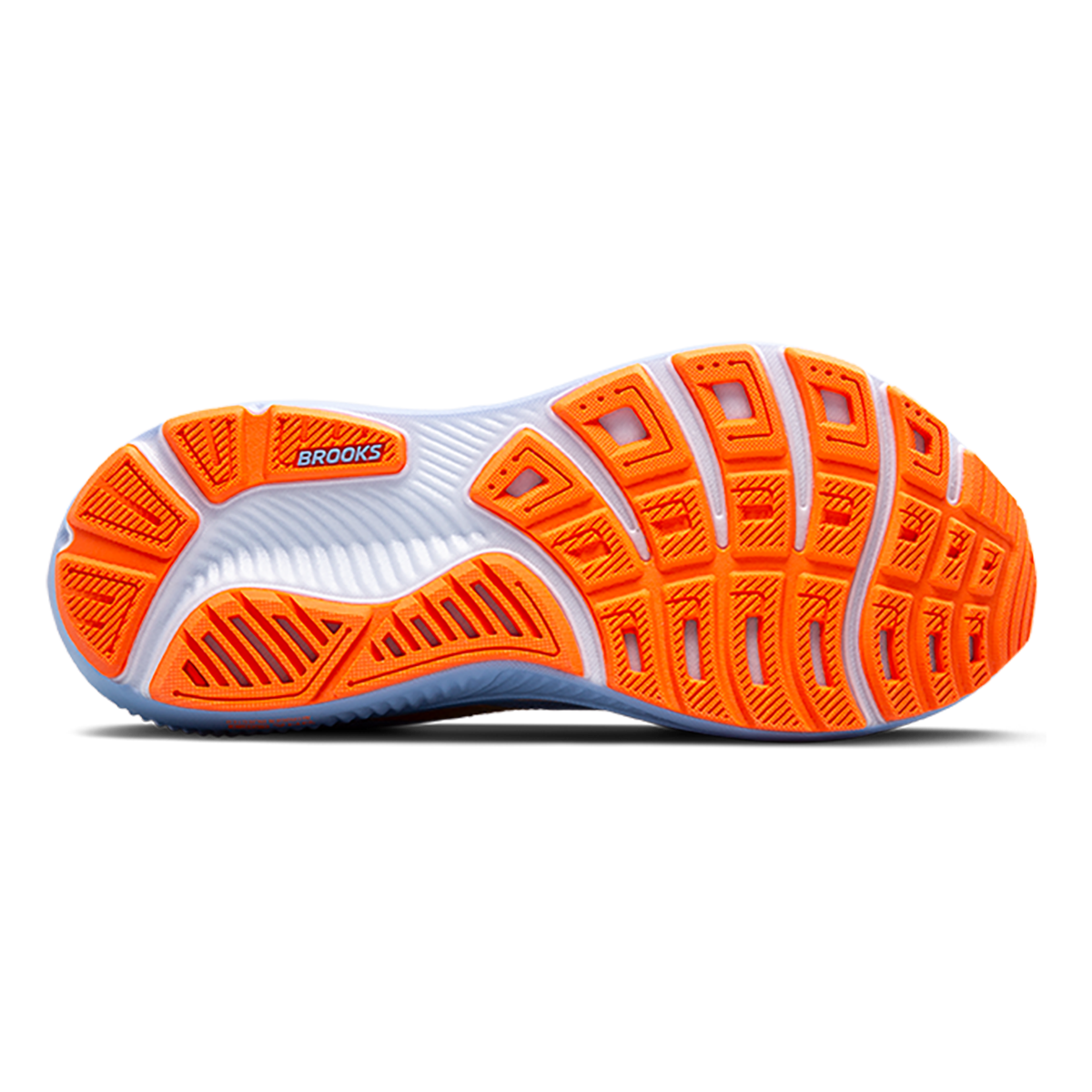 Brooks Ghost 17 — Blue Heron - White - Orange — Size B — Width 5 — Top View