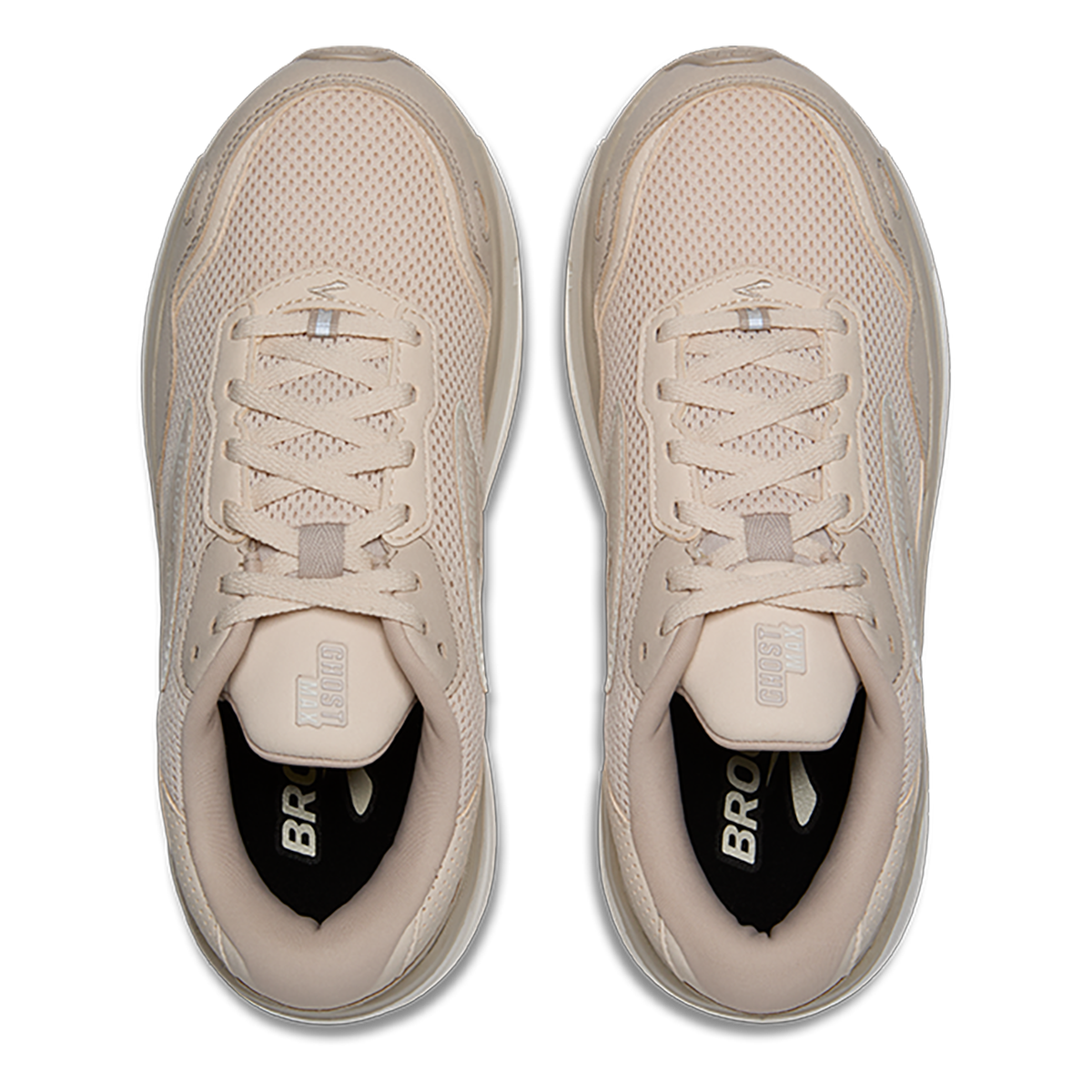 Brooks Ghost Max SE — Almond Peach - Chateau - Coconut — Size B — Width 6.5 — Back View