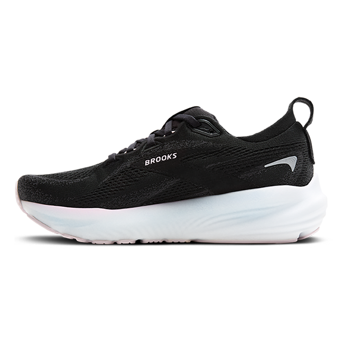 Brooks Glycerin 22 Black - Orchid Ice - White — Black - Orchid Ice - White — Size B — Width 5 — Side View