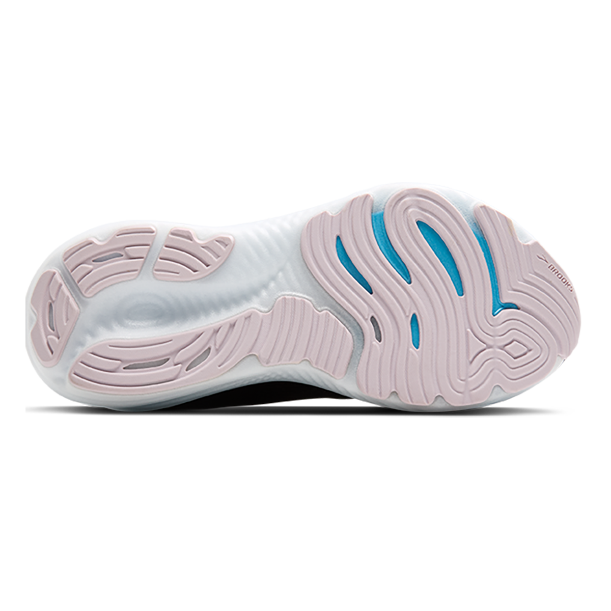 Brooks Glycerin 22 Black - Orchid Ice - White — Black - Orchid Ice - White — Size B — Width 5 — Top View