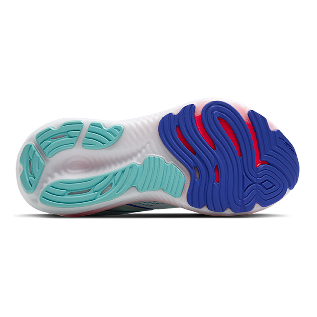 Brooks Glycerin 22 White - Limpet Shell - Amparo Blue — White - Limpet Shell - Amparo Blue — Size B — Width 5 — Top View