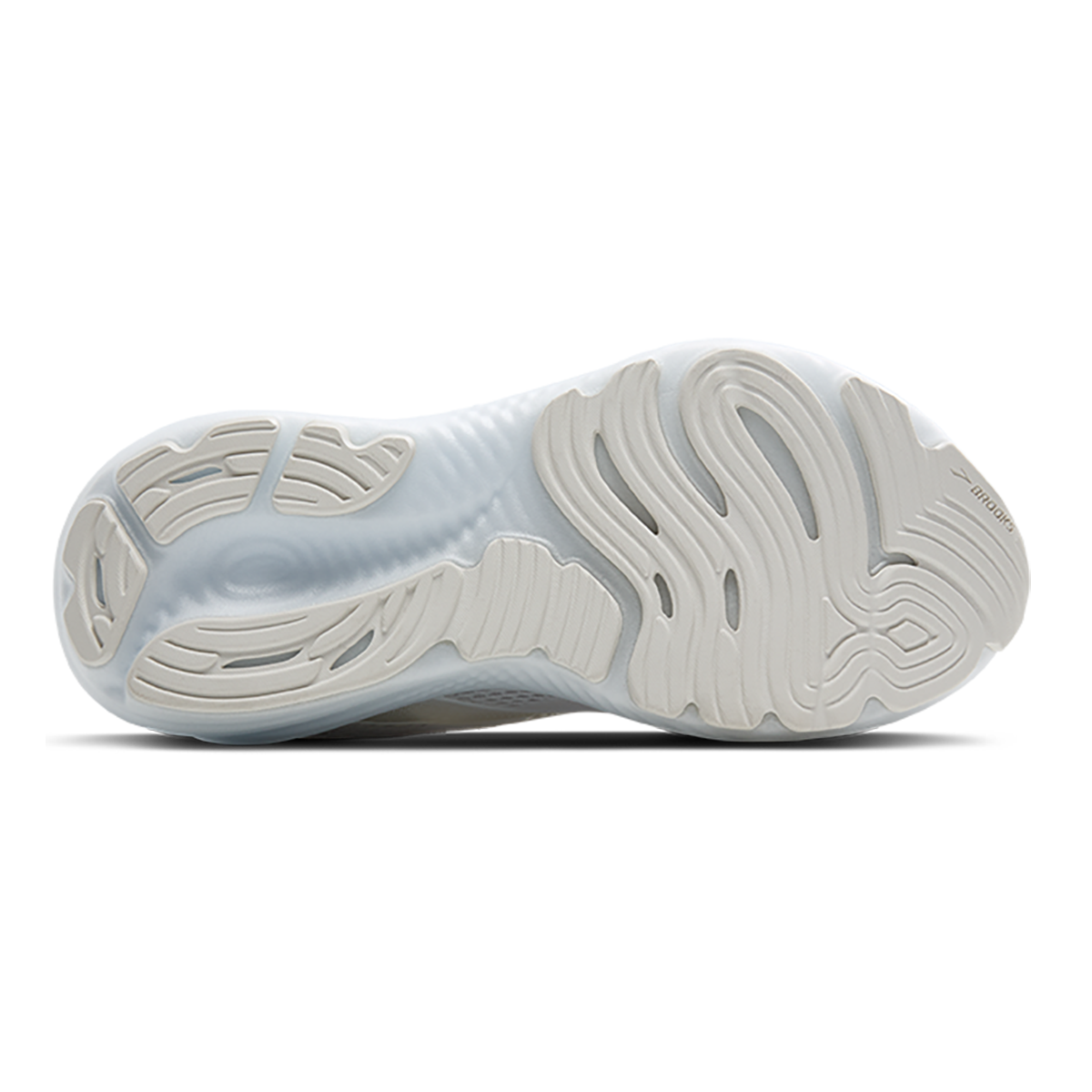 Brooks Glycerin 22 White - White - Grey — White - White - Grey — Size B — Width 5 — Top View