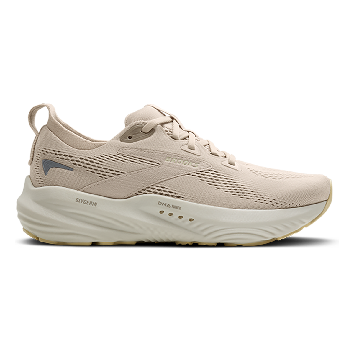 Brooks Glycerin 22 Almond Peach - London Fog - Almond — Almond Peach - London Fog - Almond — Size B — Width 5 — Front View