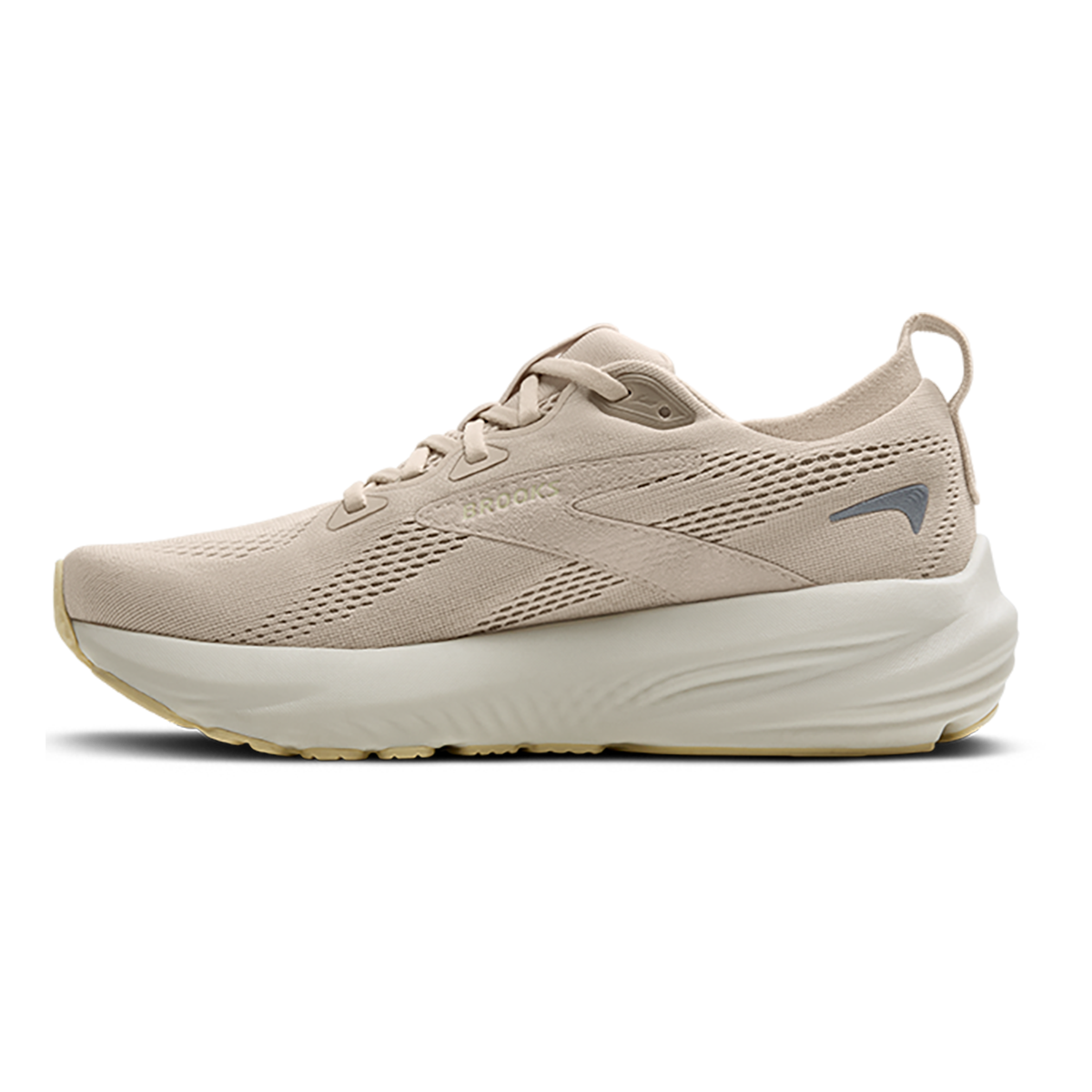 Brooks Glycerin 22 Almond Peach - London Fog - Almond — Almond Peach - London Fog - Almond — Size B — Width 5 — Side View