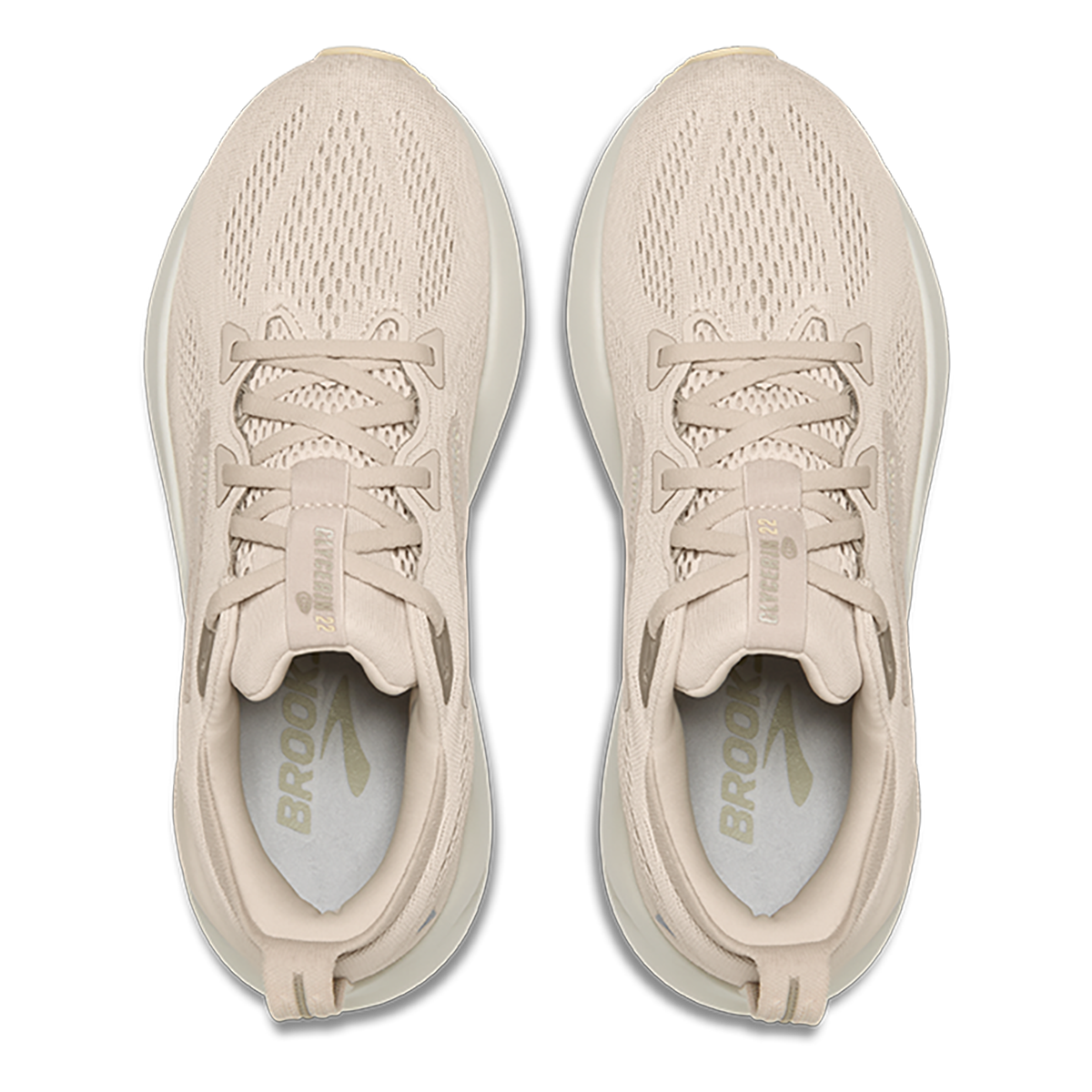 Brooks Glycerin 22 Almond Peach - London Fog - Almond — Almond Peach - London Fog - Almond — Size B — Width 5 — Back View