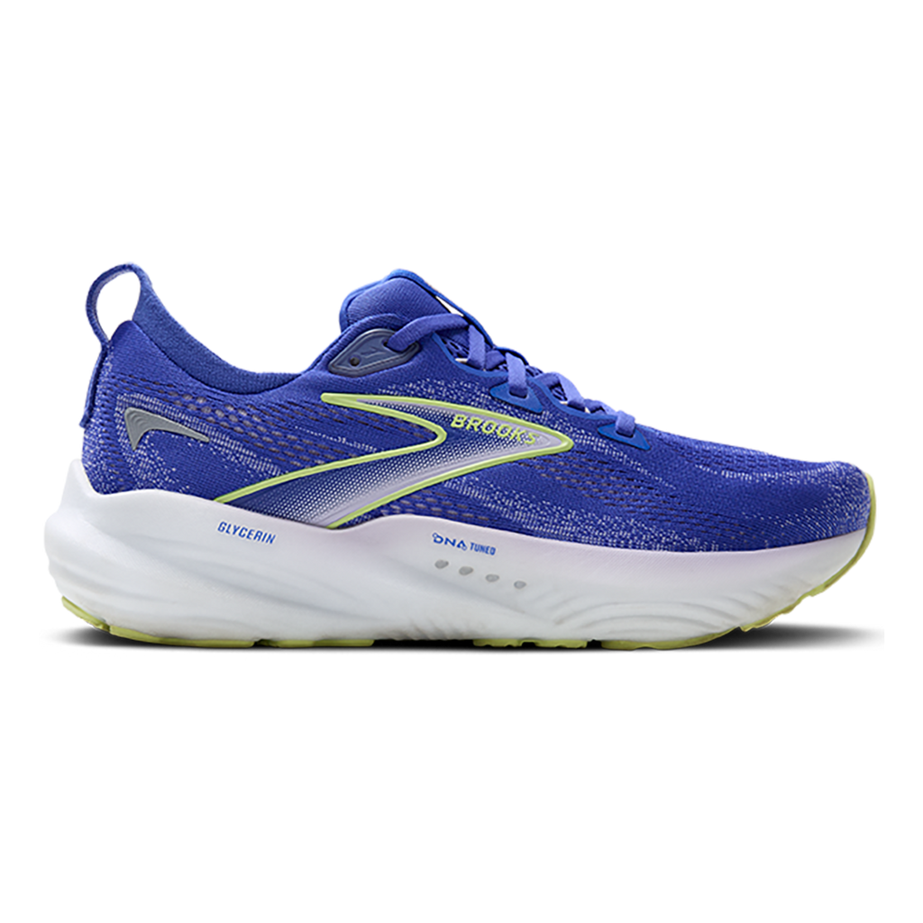 Brooks Glycerin 22 Amparo Blue - Hyper Iris - Yellow — Amparo Blue - Hyper Iris - Yellow — Size B — Width 5 — Front View
