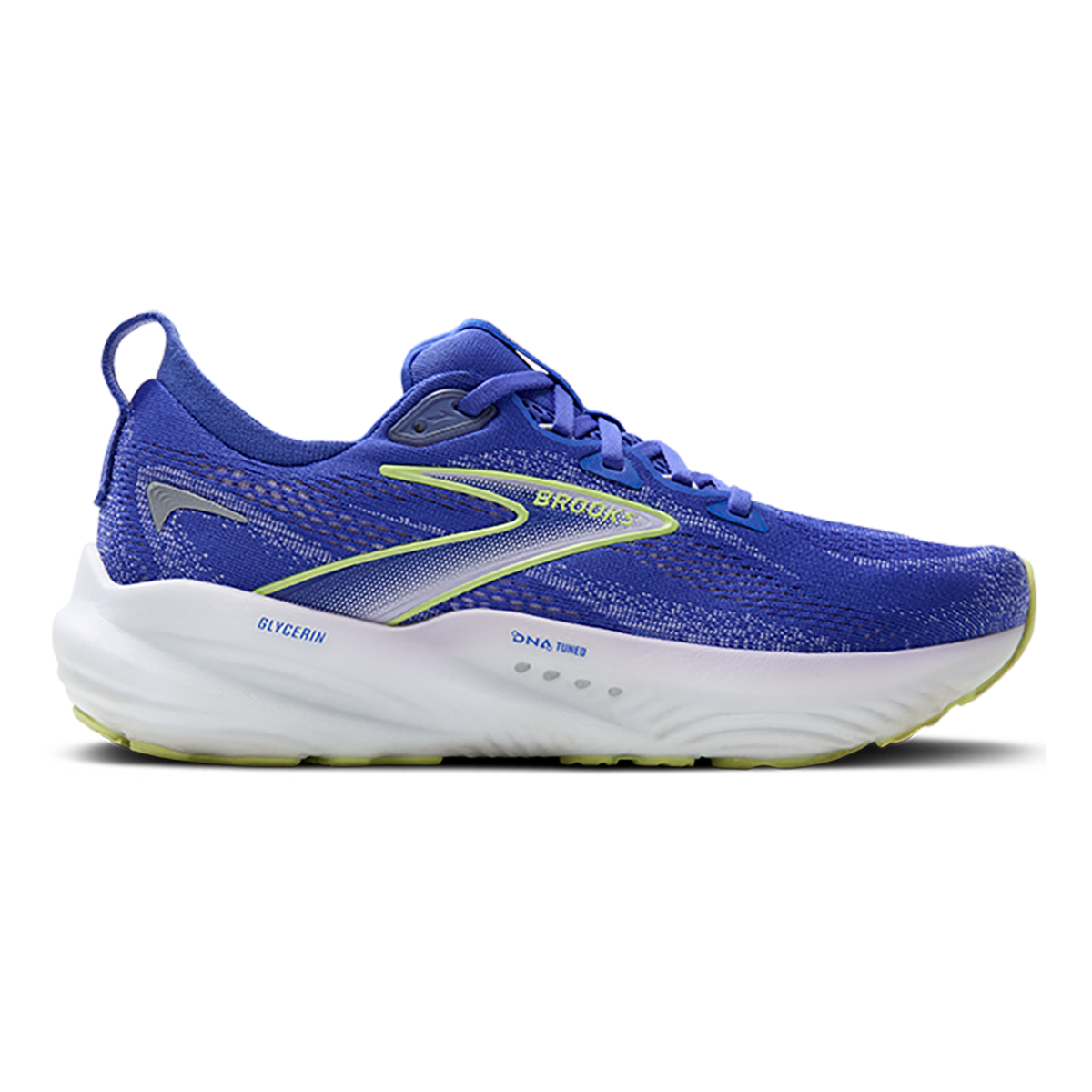 Brooks Glycerin 22 Amparo Blue - Hyper Iris - Yellow — Amparo Blue - Hyper Iris - Yellow — Size B — Width 5 — Front View