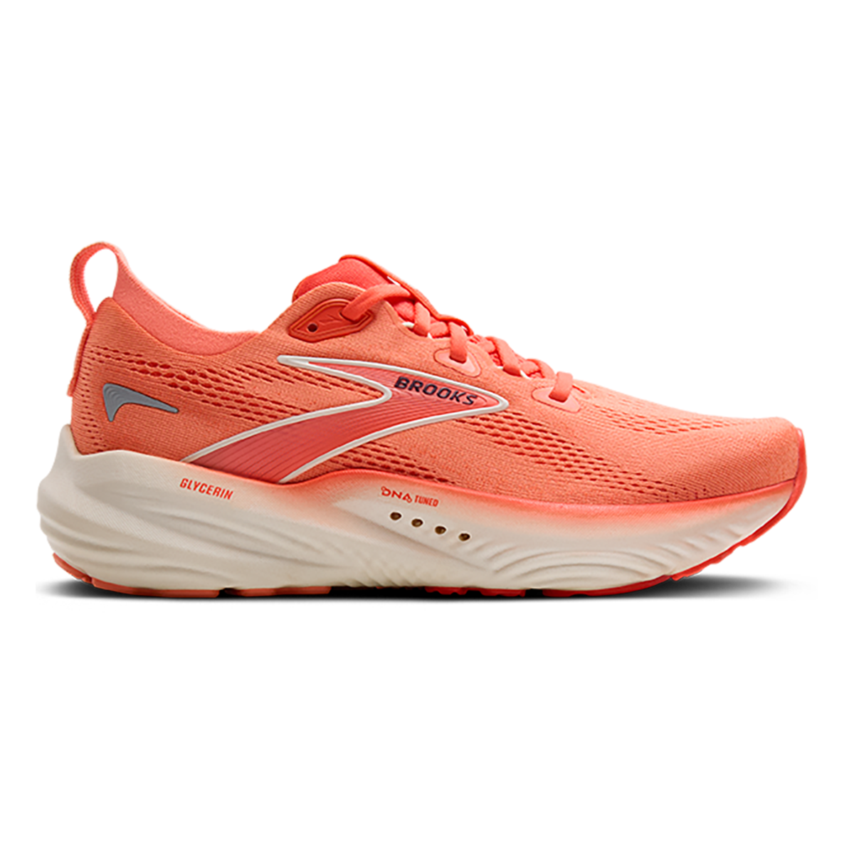 Brooks Glycerin 22 Desert Flower - Hot Coral - Milk — Desert Flower - Hot Coral - Milk — Size B — Width 5 — Front View