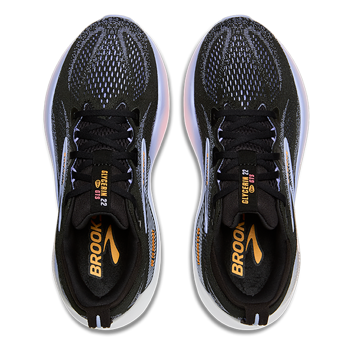 Brooks Glycerin GTS 22 — Amparo Blue - Hyper Iris - Yellow — Size B — Width 6 — Alternate View 35