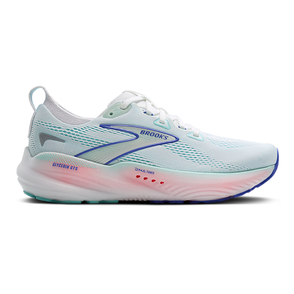 Brooks Glycerin GTS 22 — Amparo Blue - Hyper Iris - Yellow — Size B — Width 6 — Front View