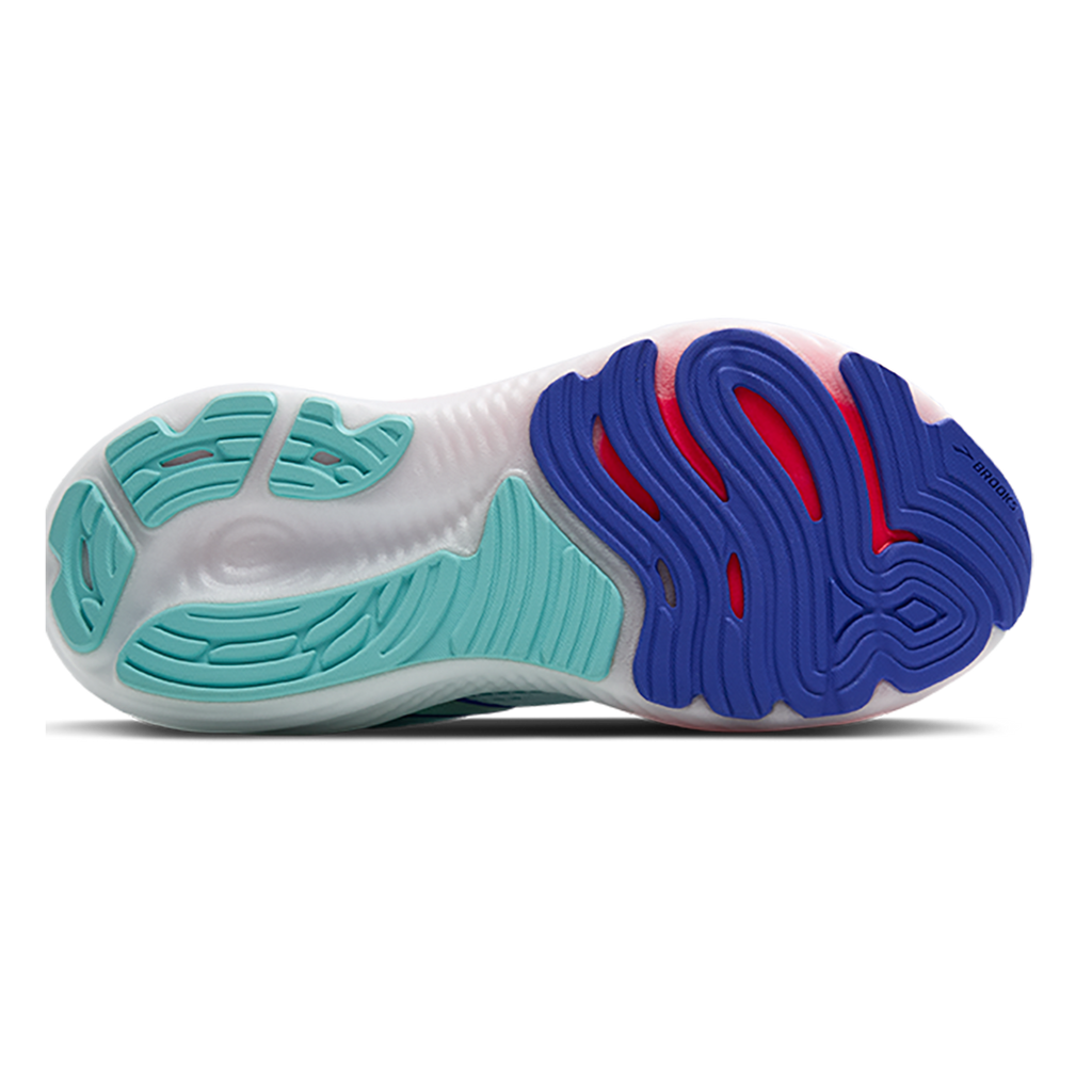 Brooks Glycerin GTS 22 — Amparo Blue - Hyper Iris - Yellow — Size B — Width 6 — Lifestyle View
