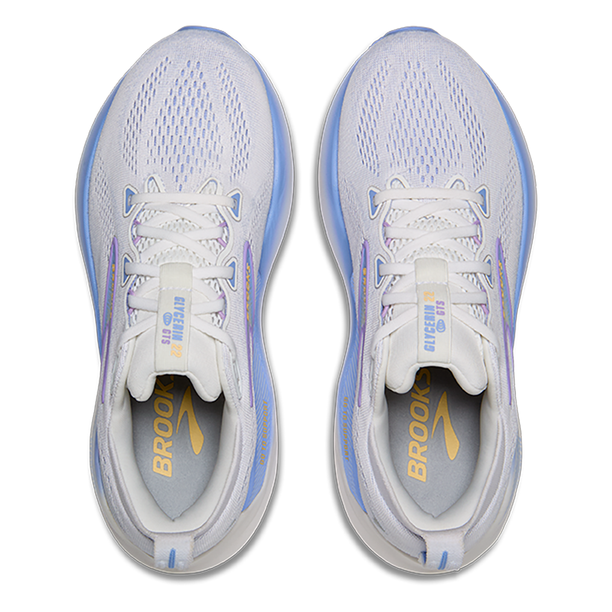 Brooks Glycerin GTS 22 — Amparo Blue - Hyper Iris - Yellow — Size B — Width 6 — Alternate View 39