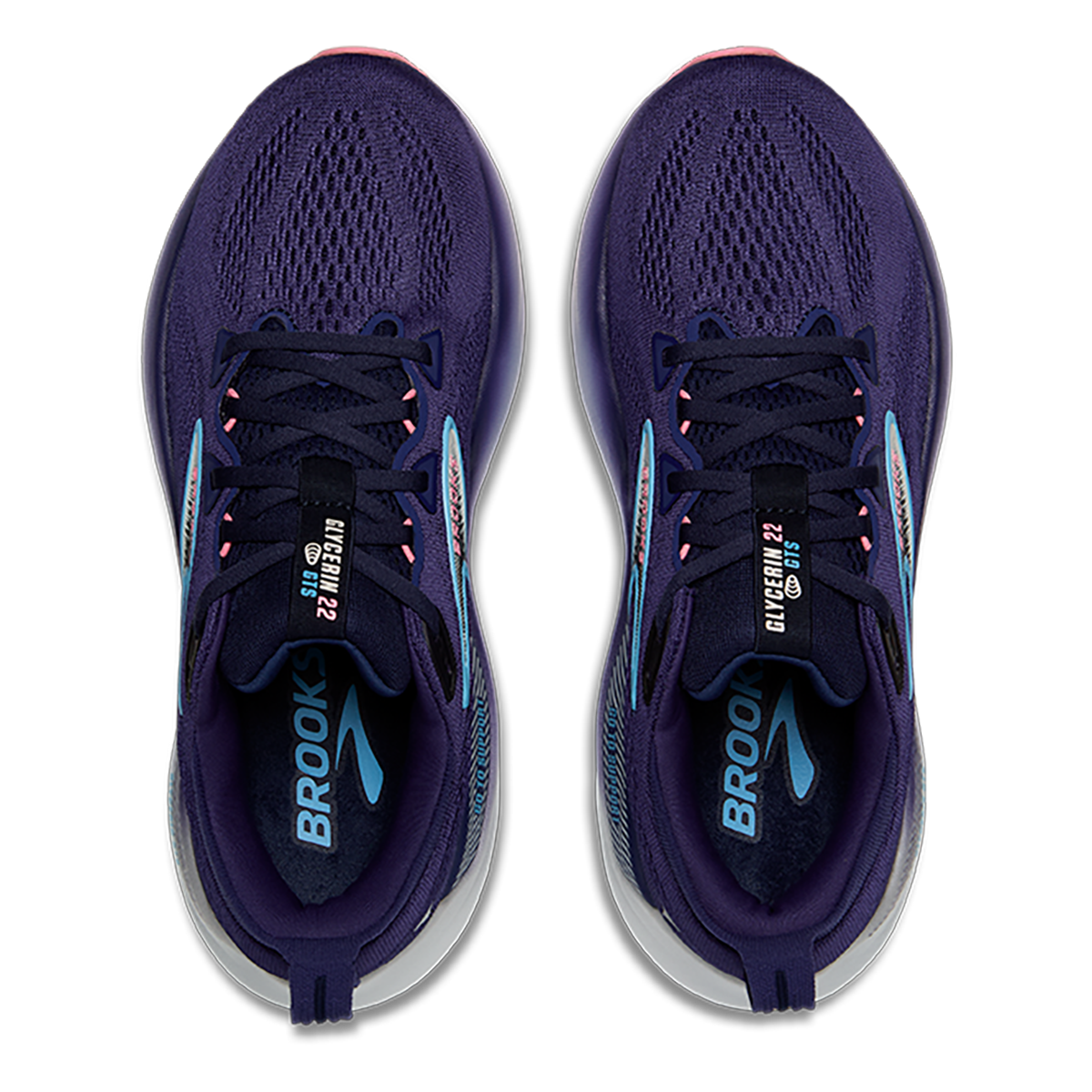 Brooks Glycerin GTS 22 — Amparo Blue - Hyper Iris - Yellow — Size B — Width 6 — Alternate View 31
