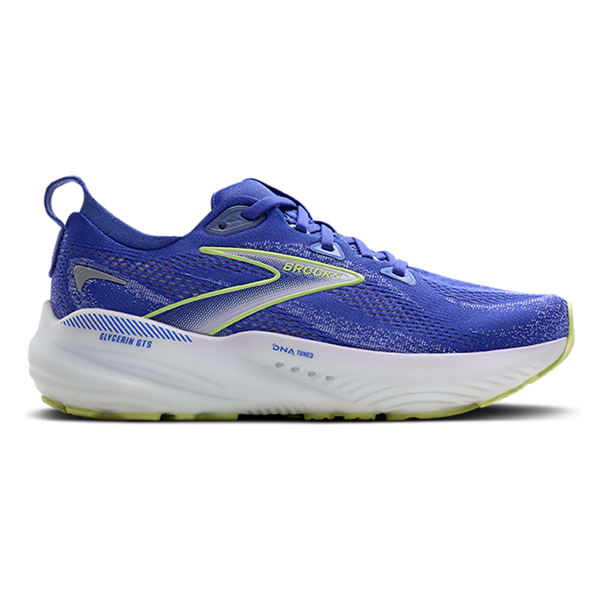 Brooks Glycerin GTS 22 — Amparo Blue - Hyper Iris - Yellow — Size B — Width 6 — Alternate View 13