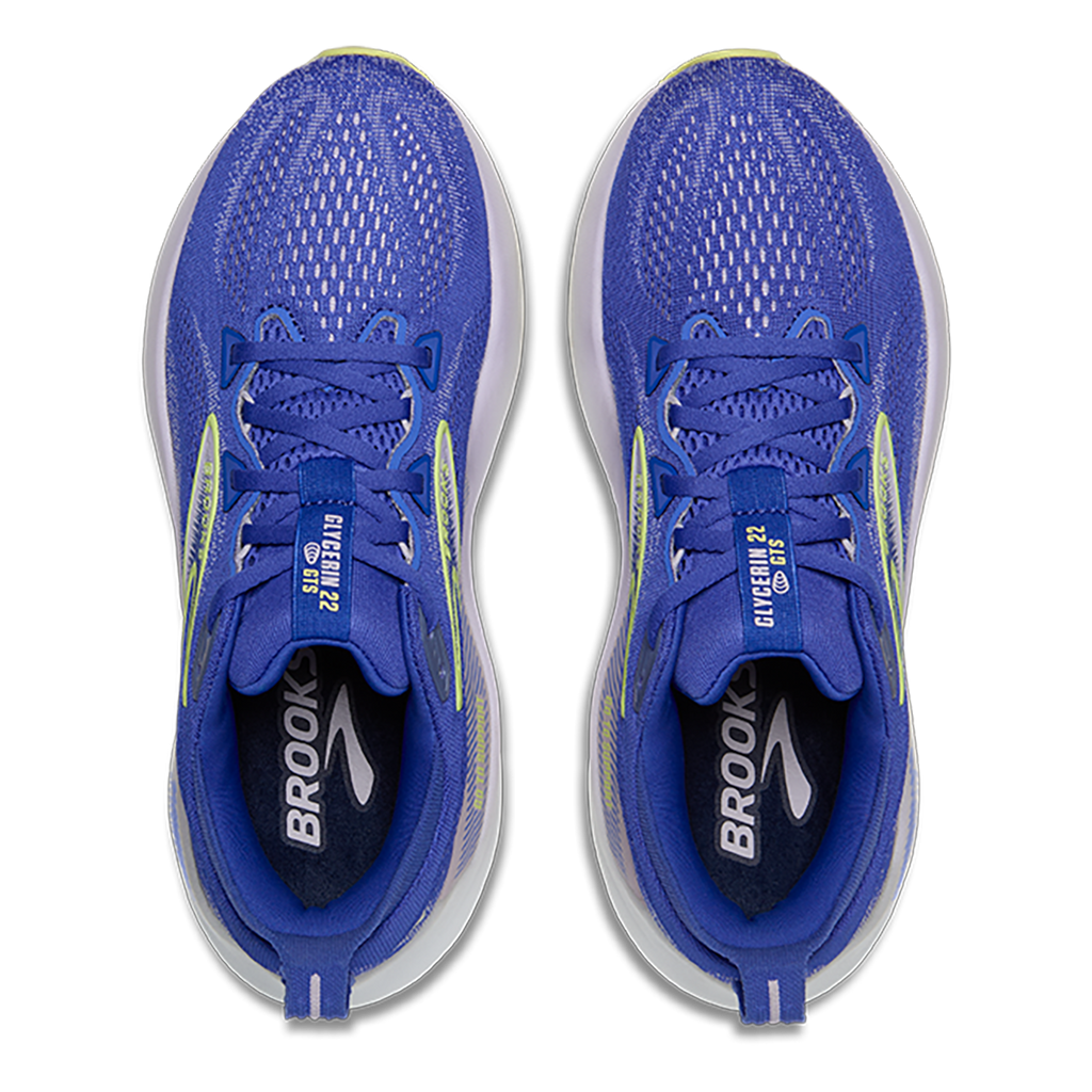 Brooks Glycerin GTS 22 — Amparo Blue - Hyper Iris - Yellow — Size B — Width 6 — Alternate View 15