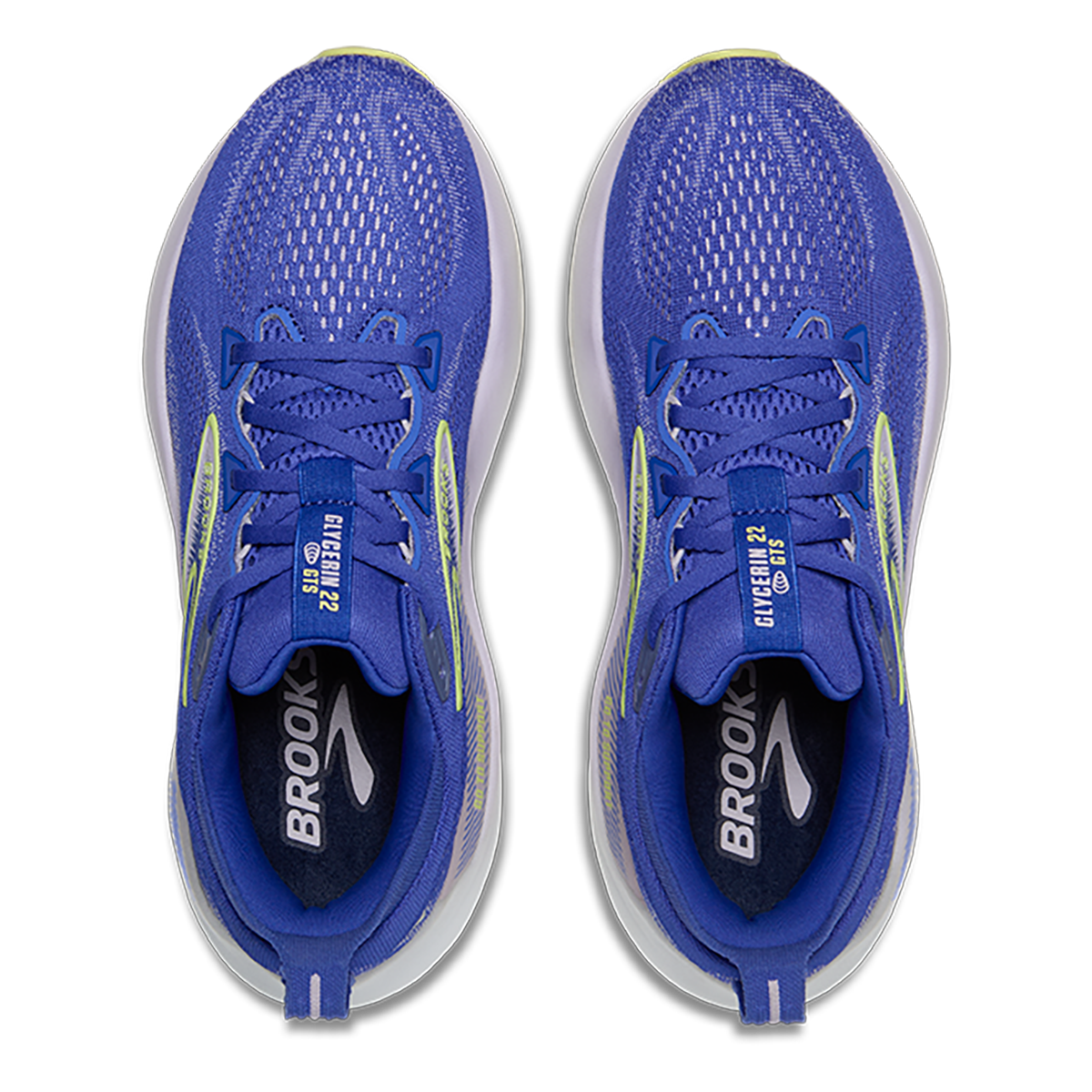 Brooks Glycerin GTS 22 — Amparo Blue - Hyper Iris - Yellow — Size B — Width 6 — Alternate View 15