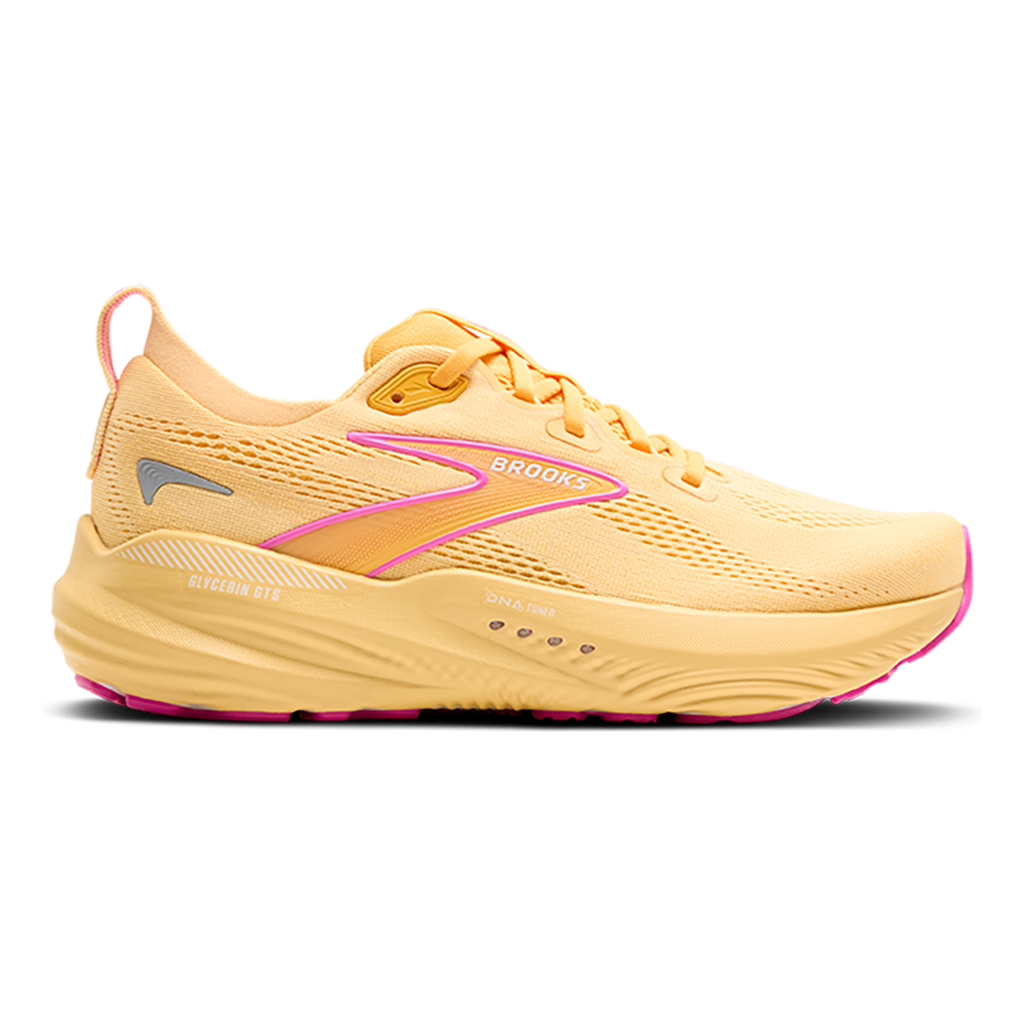 Brooks Glycerin GTS 22 — Amparo Blue - Hyper Iris - Yellow — Size B — Width 6 — Top View