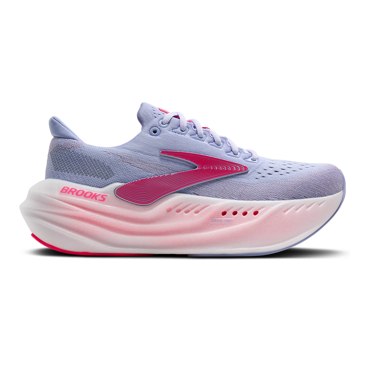 Brooks Glycerin Max — White - Black - Diva Pink — Size B — Width 5 — Front View