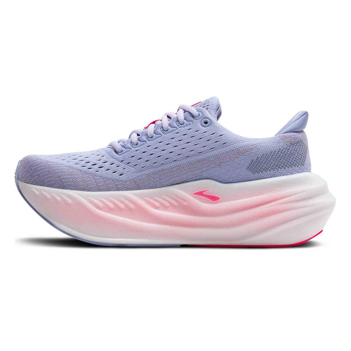 Brooks Glycerin Max — White - Black - Diva Pink — Size B — Width 5 — Side View