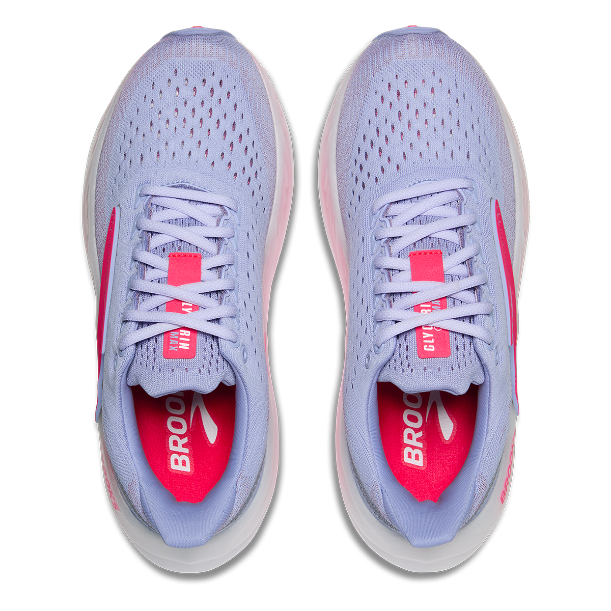 Brooks Glycerin Max — White - Black - Diva Pink — Size B — Width 5 — Back View