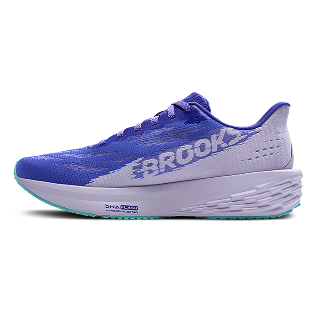 Brooks Launch 11 — Amparo - Thistle - Limpet — Size B — Width 6.5 — Lifestyle View