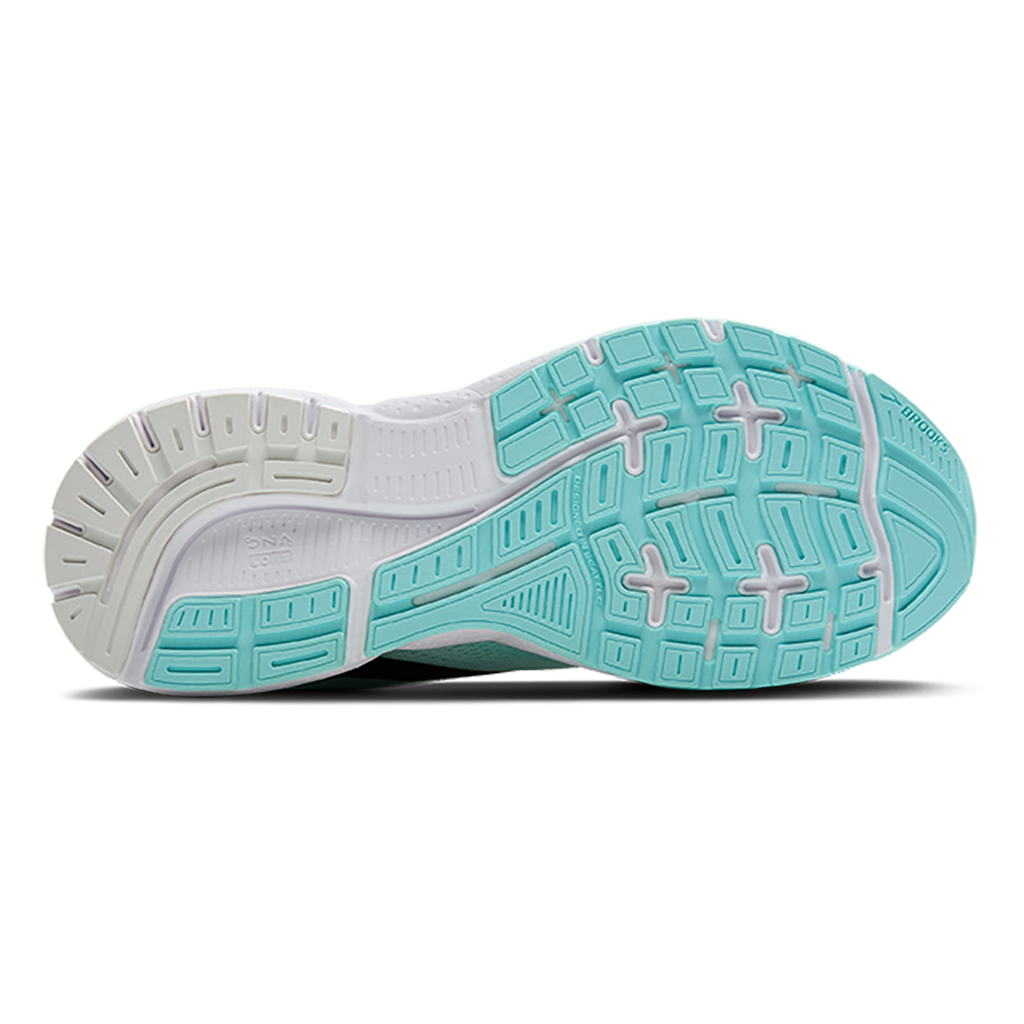 Brooks Trace 4 — Bright White - Limpet - Black — Size B — Width 7 — Top View